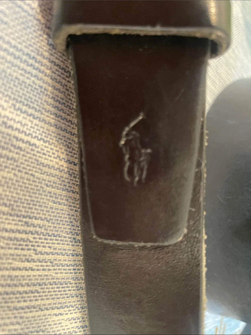 Polo Ralph Lauren Black Leather Belt | Size 34 | Silver Buckle | Polo Pony